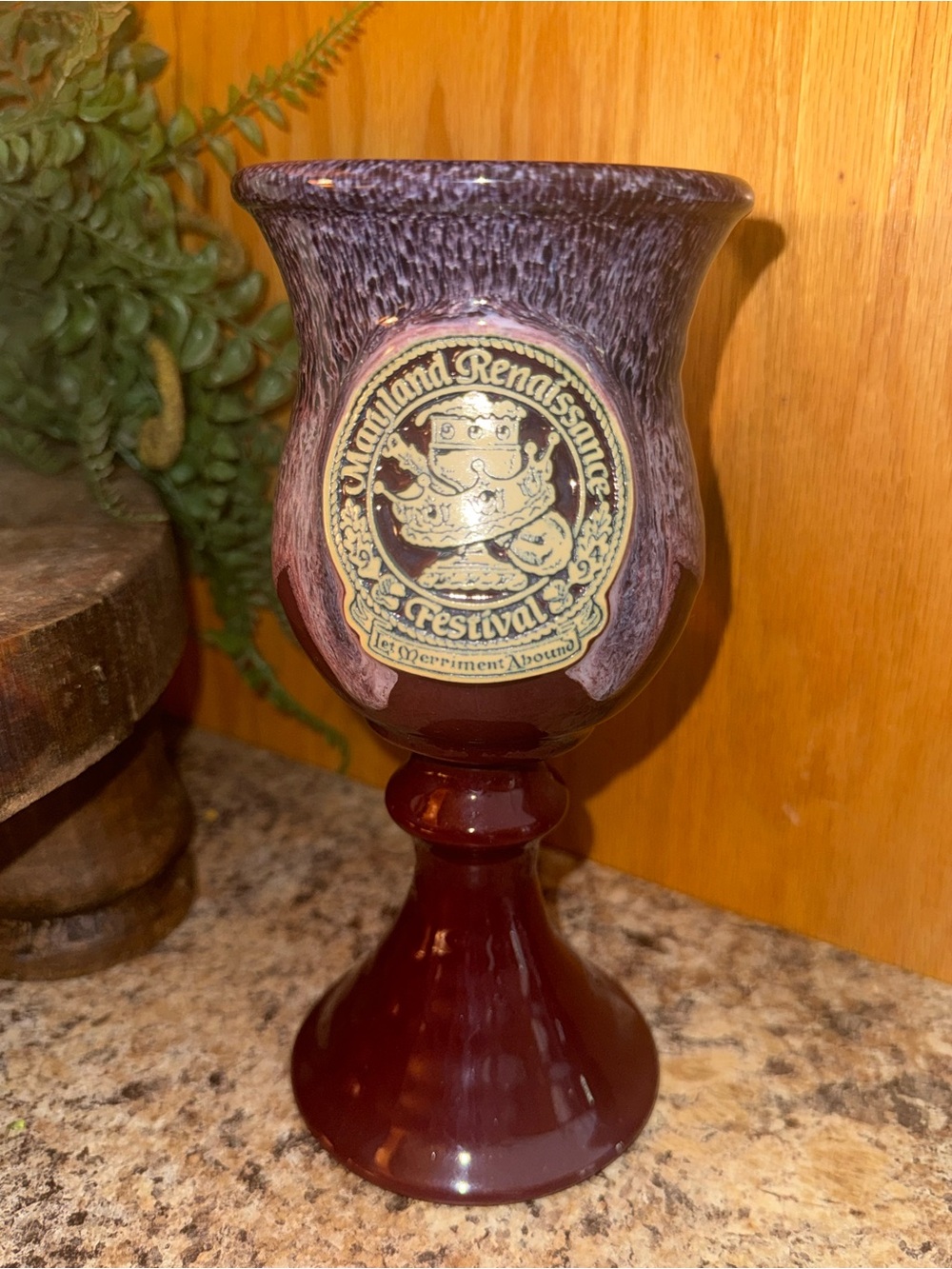 Vintage Handcrafted Stoneware Chalice From 1994 Maryland Renaissance Festival